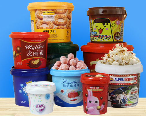 ถังอาหารสีขาว ปลอดภัยและทนทานสําหรับการเก็บและขนส่ง