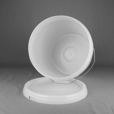 วัสดุ PP สีขาว รอบ 10 ลิตรถังสี 10 ลิตรถังพร้อมฝา