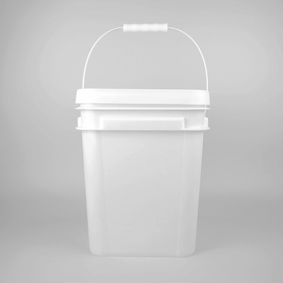 5 Gallon 20L Square Red Pail Food Grade Pp ถังพลาสติกขนาดใหญ่พร้อมฝาปิด