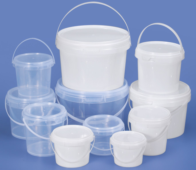 ถังอาหารพลาสติกวัสดุ HDPE สีขาวหรือสีอื่น ๆ 0.2L-20L