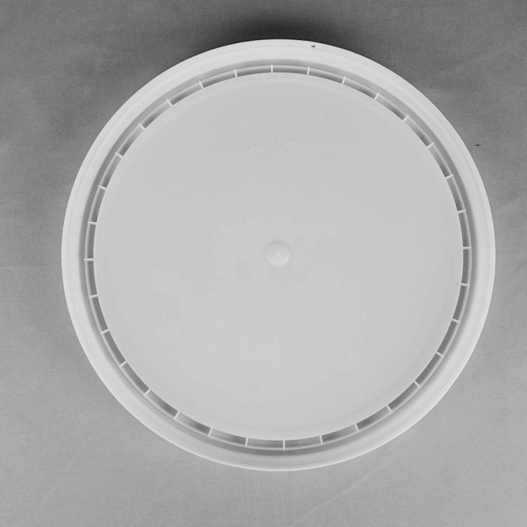 ถังพลาสติก 20 ลิตร Snap On Lid สตั๊ก 15.5 สูง 11.5 กว้าง ออกแบบสีขาวที่สามารถปรับแต่งได้