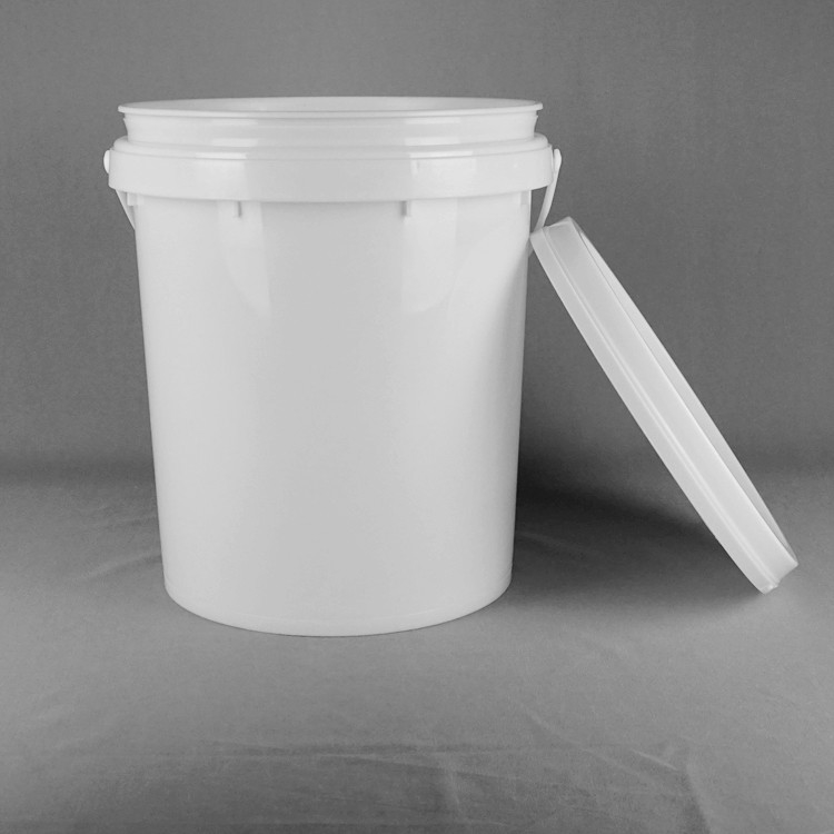 ถังพลาสติก 20 ลิตร Snap On Lid สตั๊ก 15.5 สูง 11.5 กว้าง ออกแบบสีขาวที่สามารถปรับแต่งได้
