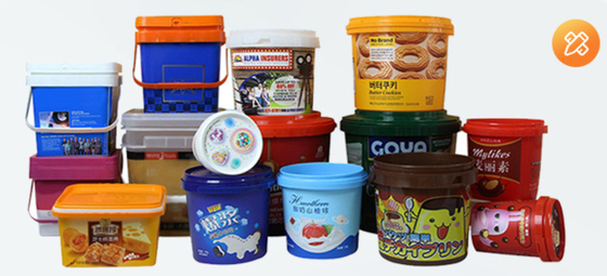 ถังเก็บอาหารจากพลาสติกสีขาว PP/HDPE