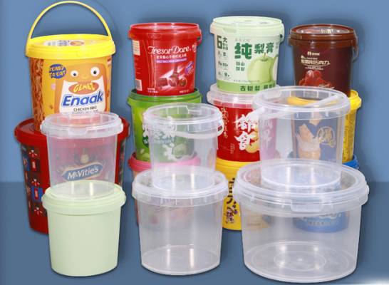 การพิมพ์จอพลาสติกถังอาหารเบาด้วยวัสดุ PP / HDPE