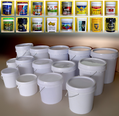 ถังน้ํามันแป้งสีขาวอุตสาหกรรม สี่เหลี่ยม/กลม/สี่เหลี่ยม 20L ความจุ PP/HDPE