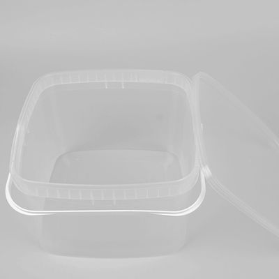 OEM ODM ยินดีต้อนรับ 3L ถังพลาสติกใสถังสี่เหลี่ยมใสสำหรับขนมอาหาร