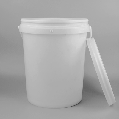 อาหารเกรดสีขาว 20l ถัง 5 แกลลอนถังพร้อมฝาปิดและที่จับ