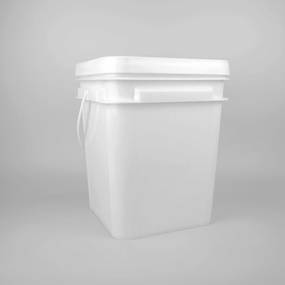 5 Gallon 20L Square Red Pail Food Grade Pp ถังพลาสติกขนาดใหญ่พร้อมฝาปิด