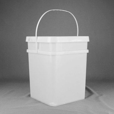 18L Polypropylene Heavy Duty Square Bucket พร้อมที่จับและฝาปิด