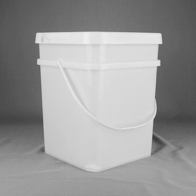 18L Polypropylene Heavy Duty Square Bucket พร้อมที่จับและฝาปิด