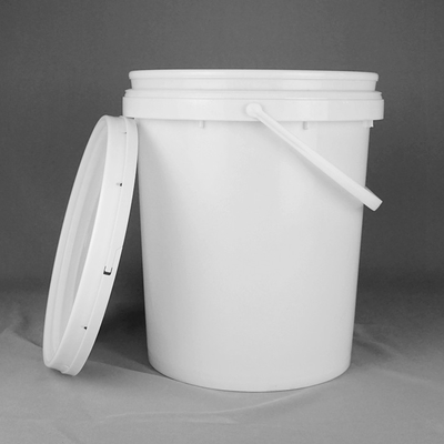 กระบอกพลาสติกทรงกลมสีขาว HDPE ถ่ายเทความร้อนสำหรับสีลาเท็กซ์