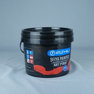 Food Safe 1L 33oz ถังพลาสติกสีดำขนาดเล็กสำหรับไอศกรีม